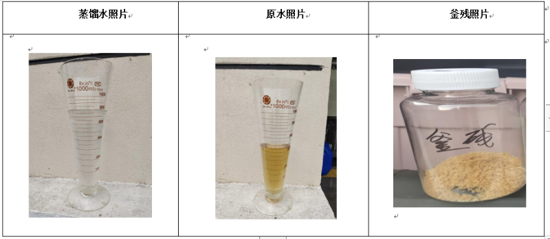 低溫蒸發(fā)濃縮結(jié)晶設(shè)備處理取樣照片